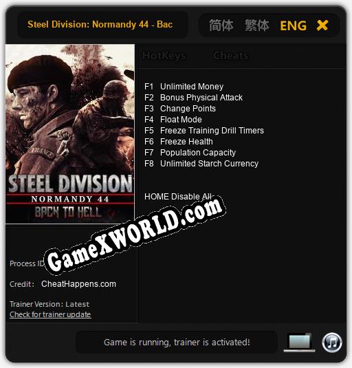Steel Division: Normandy 44 - Back to Hell: Читы, Трейнер +8 [CheatHappens.com]