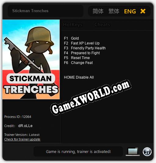 Stickman Trenches: Трейнер +6 [v1.9]