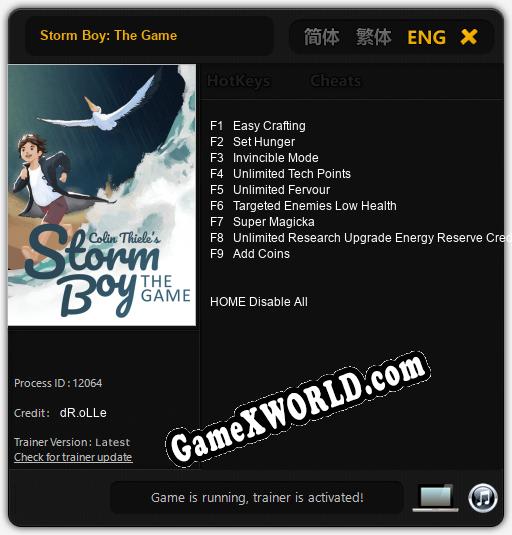 Трейнер для Storm Boy: The Game [v1.0.8]
