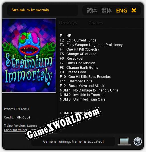 Трейнер для Straimium Immortaly [v1.0.5]