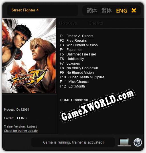 Трейнер для Street Fighter 4 [v1.0.7]