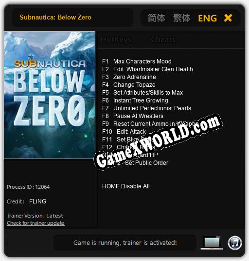 Below zero трейнер