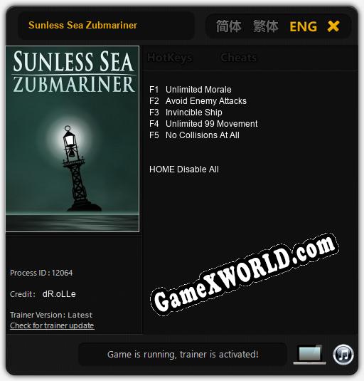 Sunless Sea Zubmariner: Читы, Трейнер +5 [dR.oLLe]