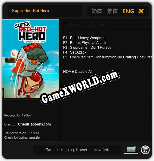 Super Red-Hot Hero: ТРЕЙНЕР И ЧИТЫ (V1.0.3)