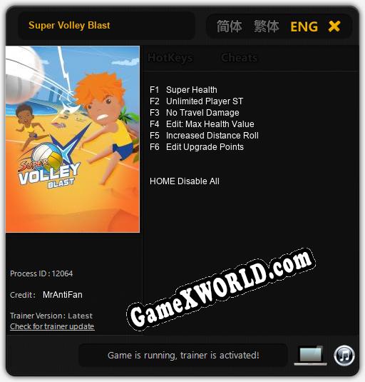 Super Volley Blast: Трейнер +6 [v1.9]