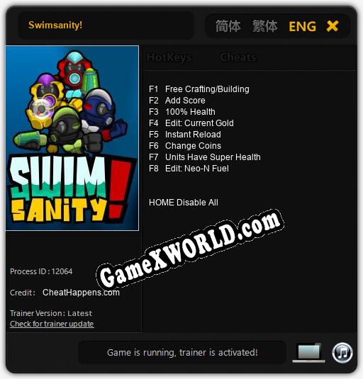 Swimsanity!: ТРЕЙНЕР И ЧИТЫ (V1.0.81)