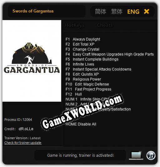 Swords of Gargantua: Трейнер +15 [v1.9]