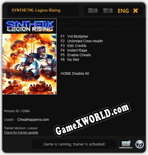 SYNTHETIK: Legion Rising: Трейнер +6 [v1.6]