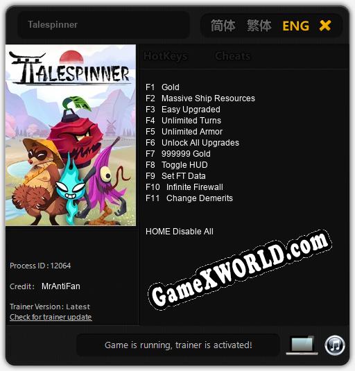 Трейнер для Talespinner [v1.0.8]