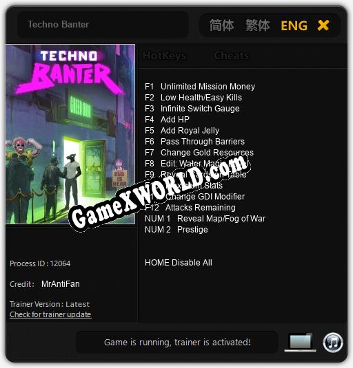 Techno Banter: Читы, Трейнер +14 [MrAntiFan]