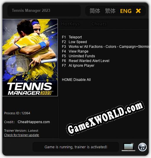 Трейнер для Tennis Manager 2023 [v1.0.5]