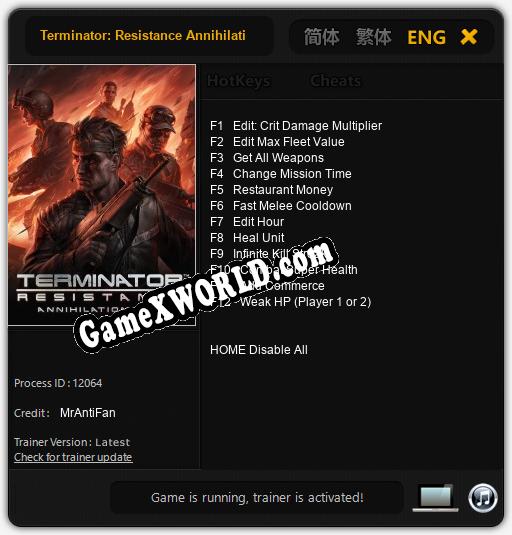 Terminator: Resistance Annihilation Line: Трейнер +12 [v1.3]