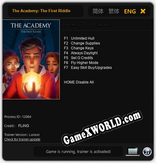The Academy: The First Riddle: Читы, Трейнер +7 [FLiNG]