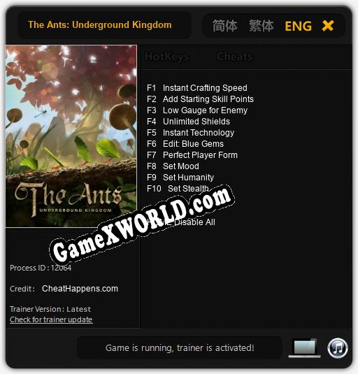The Ants: Underground Kingdom: Трейнер +10 [v1.1]