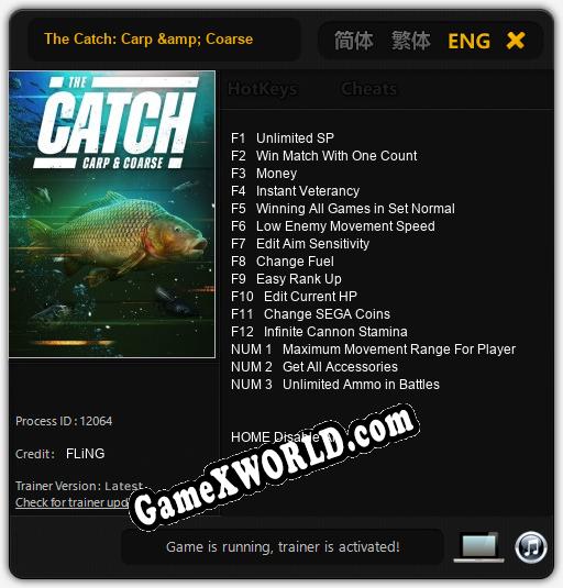 The Catch: Carp & Coarse: ТРЕЙНЕР И ЧИТЫ (V1.0.44)