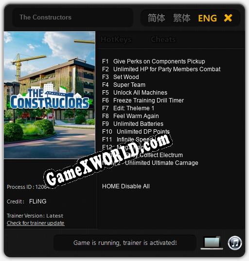 The Constructors: Трейнер +14 [v1.2]