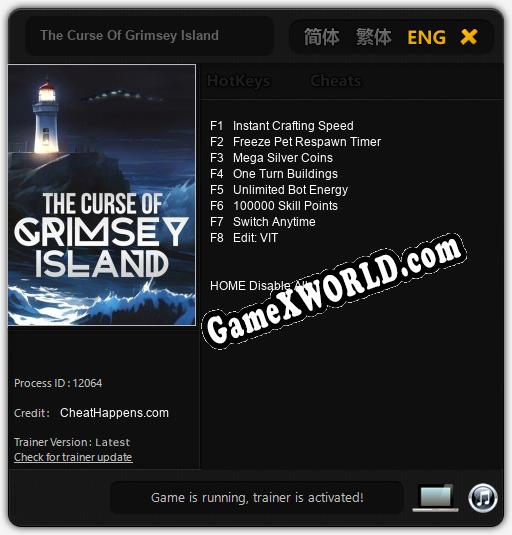 Трейнер для The Curse Of Grimsey Island [v1.0.5]