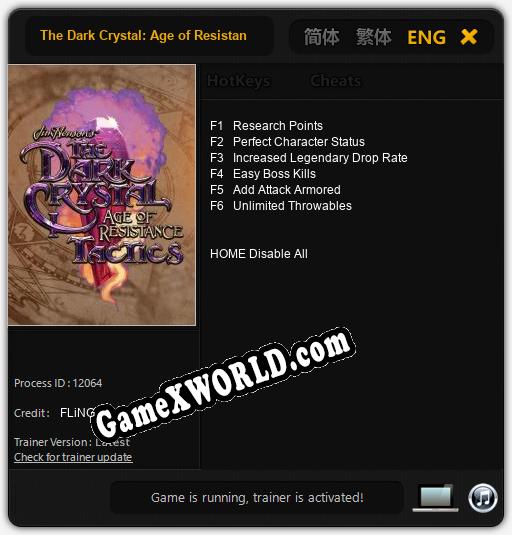 The Dark Crystal: Age of Resistance Tactics: ТРЕЙНЕР И ЧИТЫ (V1.0.82)