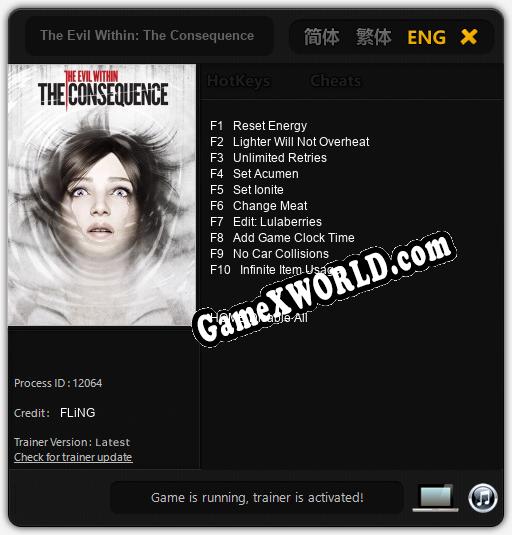 The Evil Within: The Consequence: Трейнер +10 [v1.2]