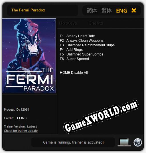 The Fermi Paradox: Читы, Трейнер +6 [FLiNG]