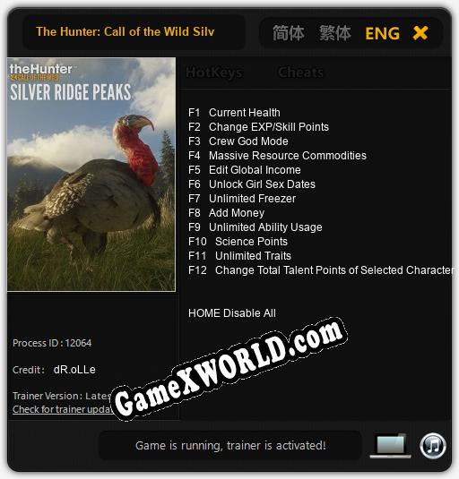 The Hunter: Call of the Wild Silver Ridge Peaks: ТРЕЙНЕР И ЧИТЫ (V1.0.76)