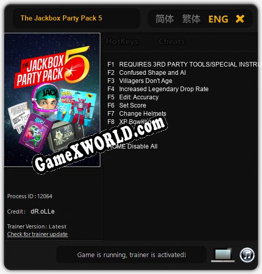 The Jackbox Party Pack 5: ТРЕЙНЕР И ЧИТЫ (V1.0.13)