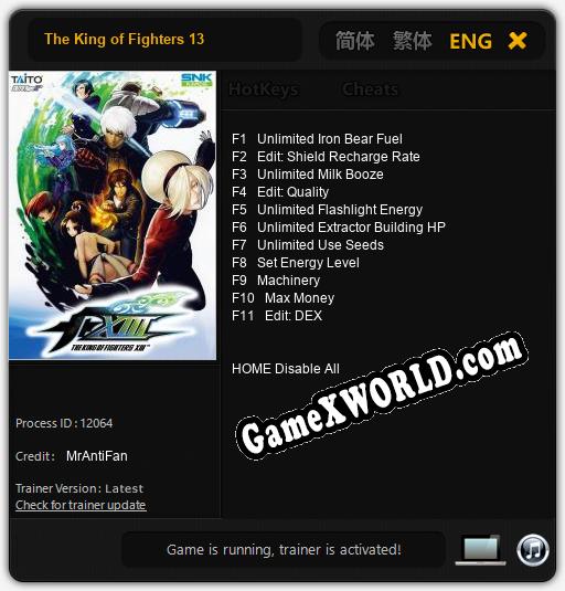 The King of Fighters 13: ТРЕЙНЕР И ЧИТЫ (V1.0.73)