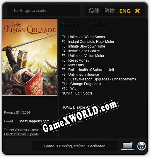 The Kings Crusade: Трейнер +13 [v1.3]