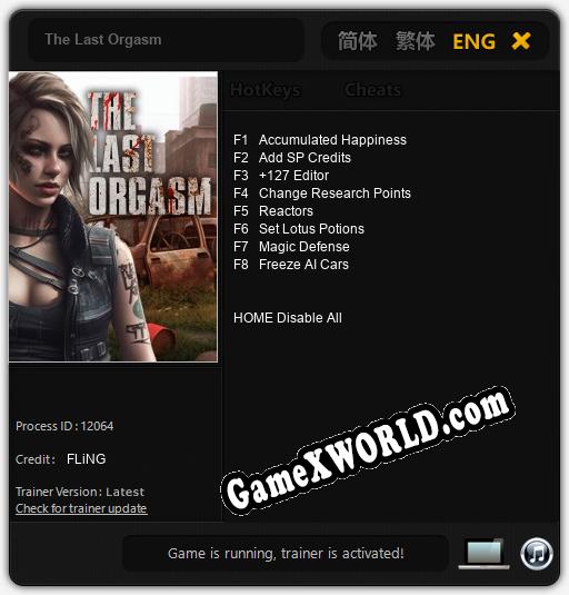 The Last Orgasm: Трейнер +8 [v1.6]