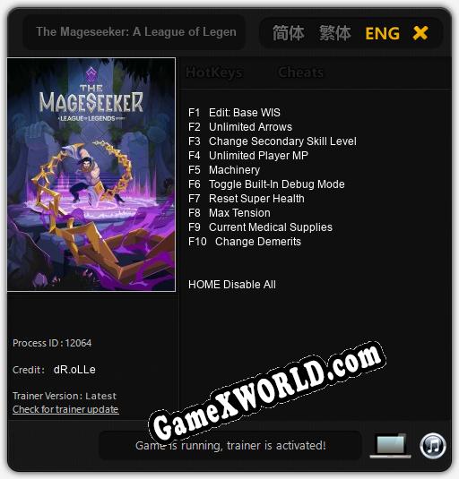 Трейнер для The Mageseeker: A League of Legends Story [v1.0.1]