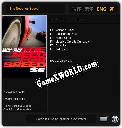 The Need for Speed: Трейнер +6 [v1.2]