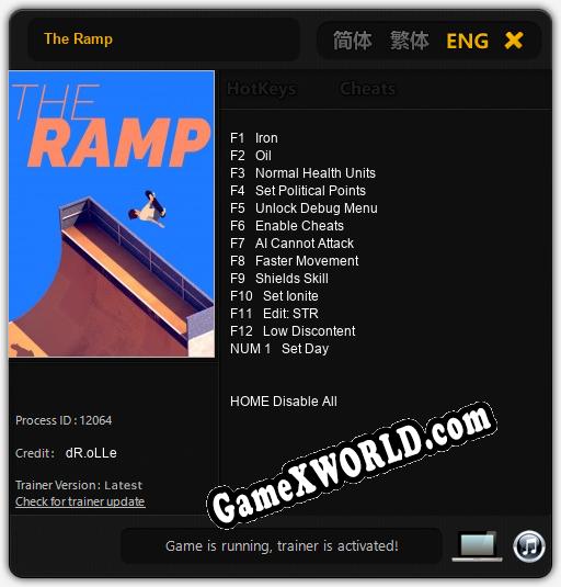 Трейнер для The Ramp [v1.0.8]