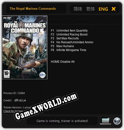 The Royal Marines Commando: ТРЕЙНЕР И ЧИТЫ (V1.0.63)