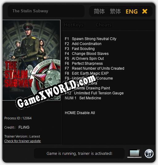 The Stalin Subway: Трейнер +13 [v1.5]