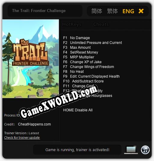 Трейнер для The Trail: Frontier Challenge [v1.0.8]