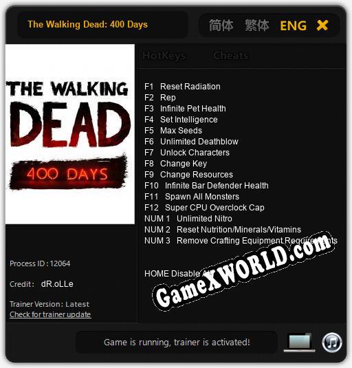 The Walking Dead: 400 Days: Трейнер +15 [v1.4]