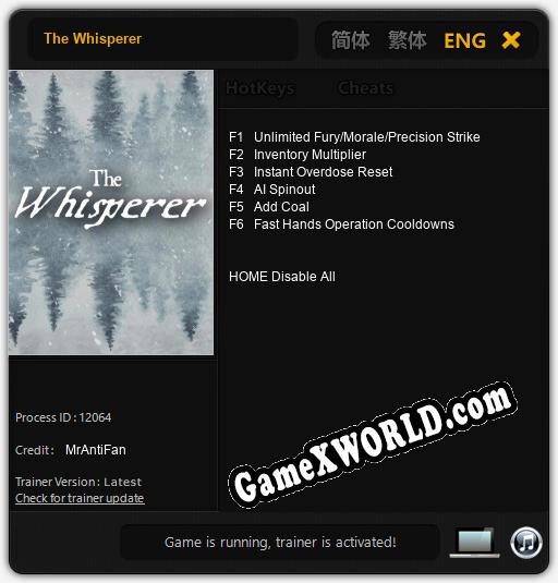 The Whisperer: ТРЕЙНЕР И ЧИТЫ (V1.0.19)