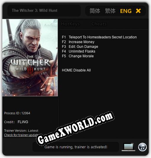The Witcher 3: Wild Hunt: Читы, Трейнер +5 [FLiNG]