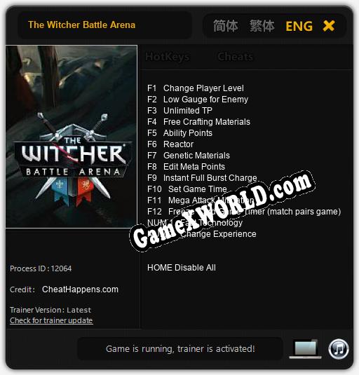 The Witcher Battle Arena: Трейнер +14 [v1.8]