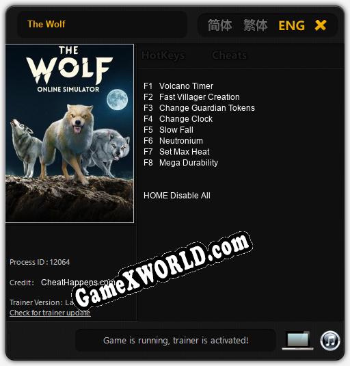The Wolf: Трейнер +8 [v1.3]