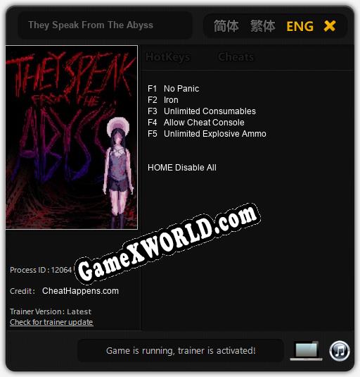 Трейнер для They Speak From The Abyss [v1.0.5]