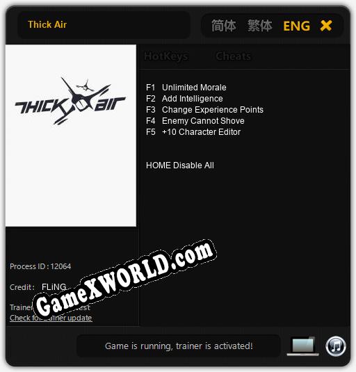 Thick Air: Трейнер +5 [v1.7]