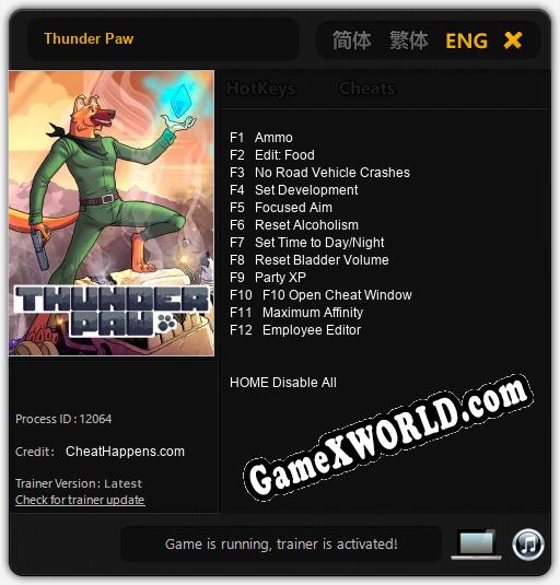 Thunder Paw: Трейнер +12 [v1.4]