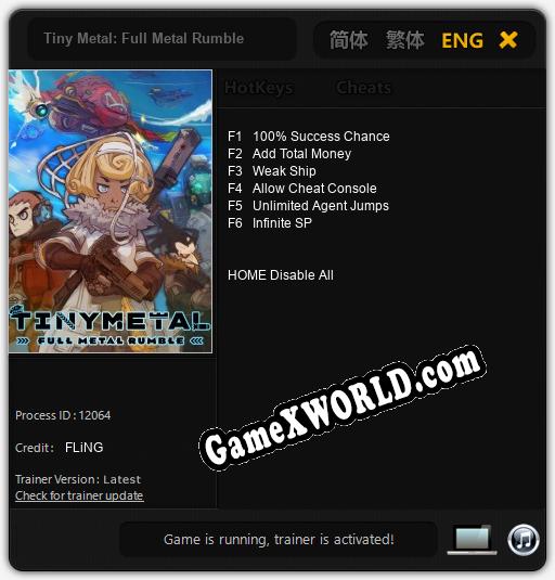 Трейнер для Tiny Metal: Full Metal Rumble [v1.0.5]