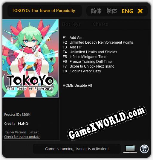 TOKOYO: The Tower of Perpetuity: Читы, Трейнер +8 [FLiNG]