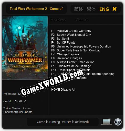 Total War: Warhammer 2 - Curse of the Vampire Coast: Читы, Трейнер +13 [dR.oLLe]