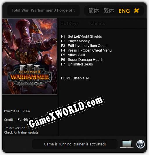 Total War: Warhammer 3 Forge of the Chaos Dwarfs: Читы, Трейнер +7 [FLiNG]