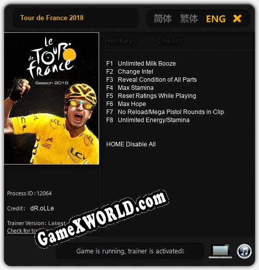 Tour de France 2018: Читы, Трейнер +8 [dR.oLLe]