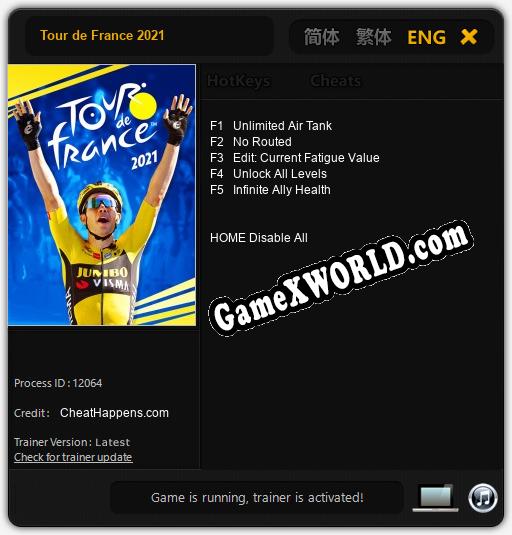 Tour de France 2021: Трейнер +5 [v1.3]