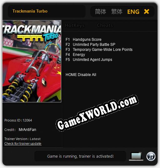 Трейнер для Trackmania Turbo [v1.0.2]